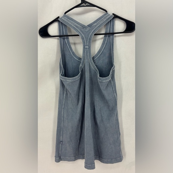 Lululemon Align Ribbed Racerback Tank Washed Moon Blue Built In Bra Size 4 - Picture 2 of 7